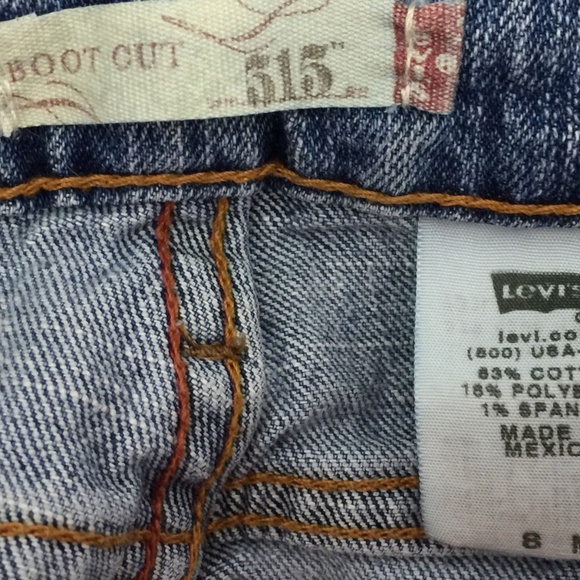 Women's Levi's 515 Boot Cut Denim Stretch Jeans 8M - Picture 7 of 7